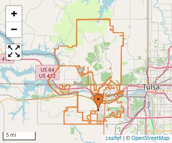 Area schools map